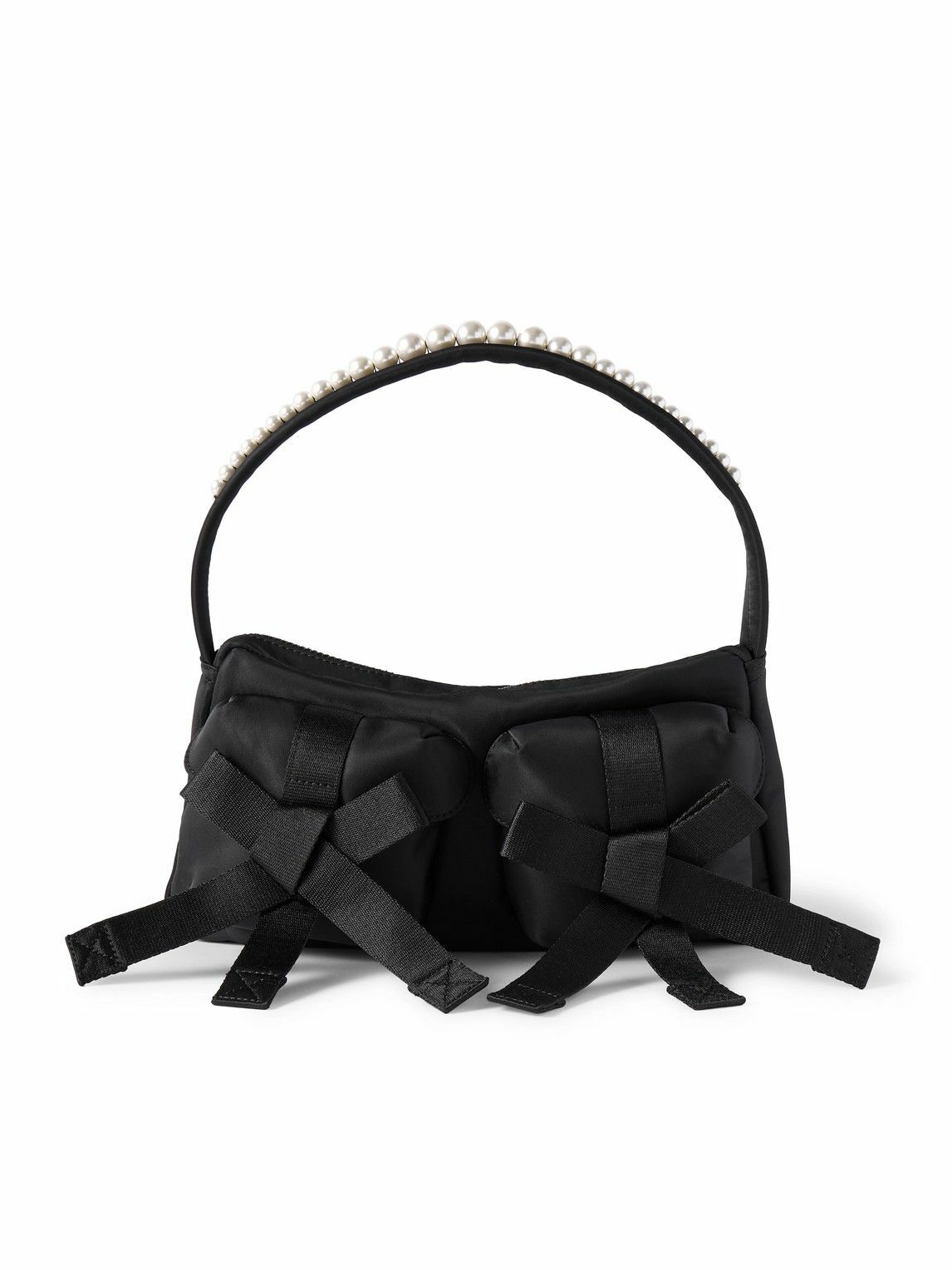 Simone Rocha - Bow and Faux Pearl-Embellished Shell Shoulder