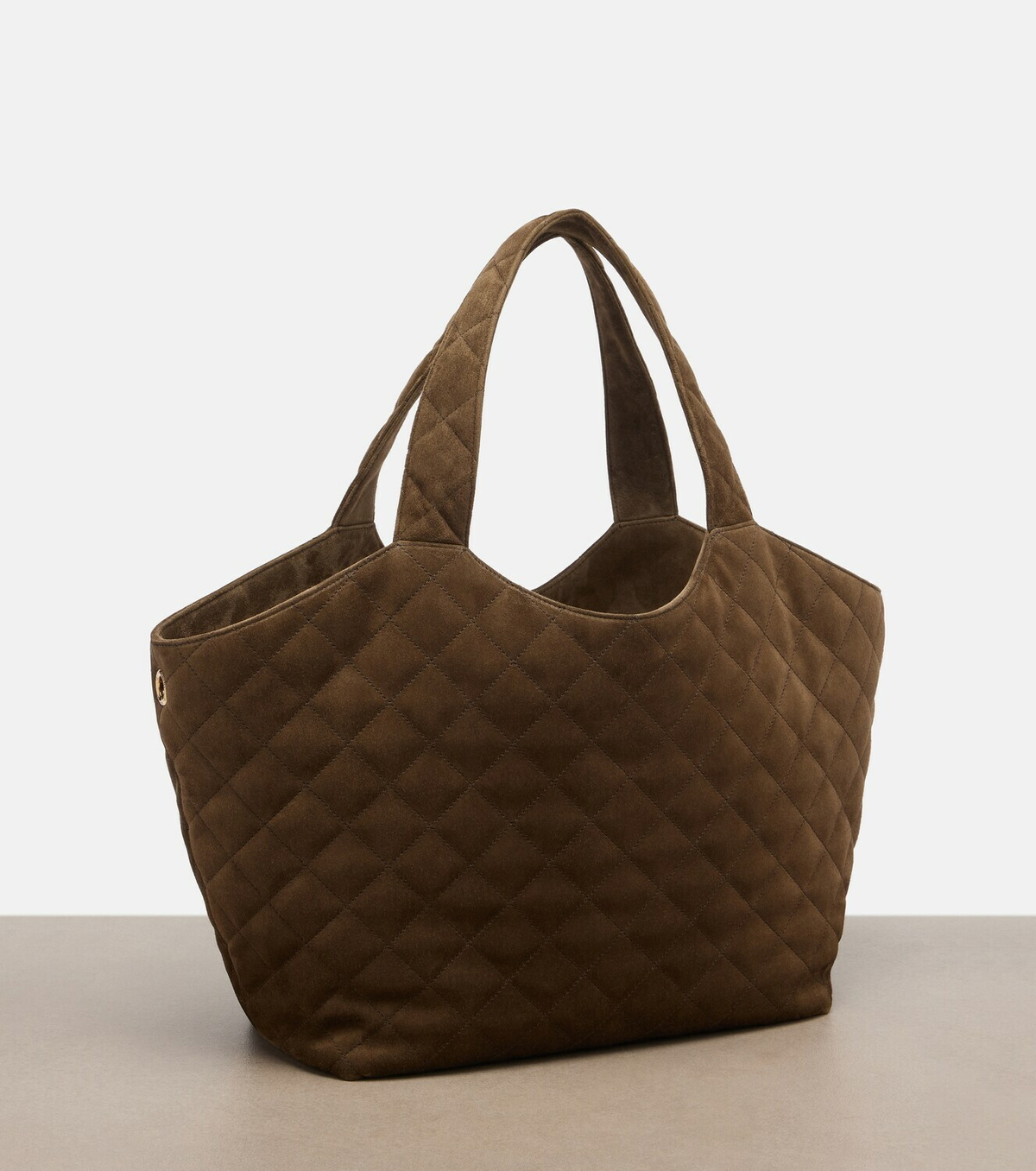 Saint Laurent Icare Medium quilted suede shopper