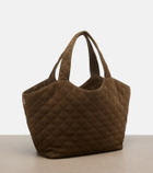 Saint Laurent Icare Medium quilted suede shopper