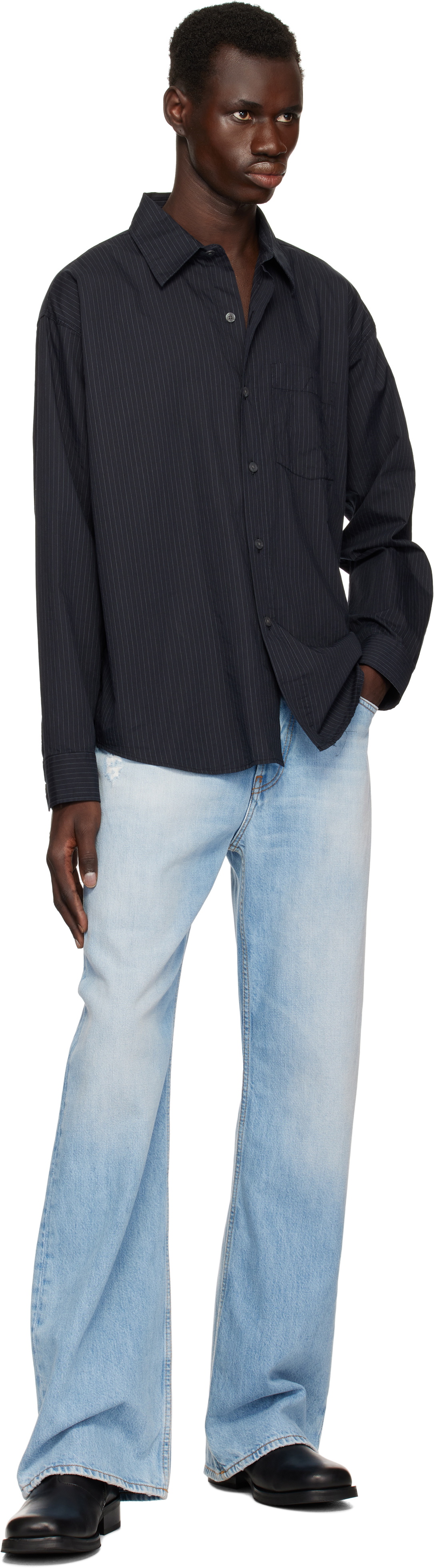 mfpen Black Poplin Executive Shirt mfpen