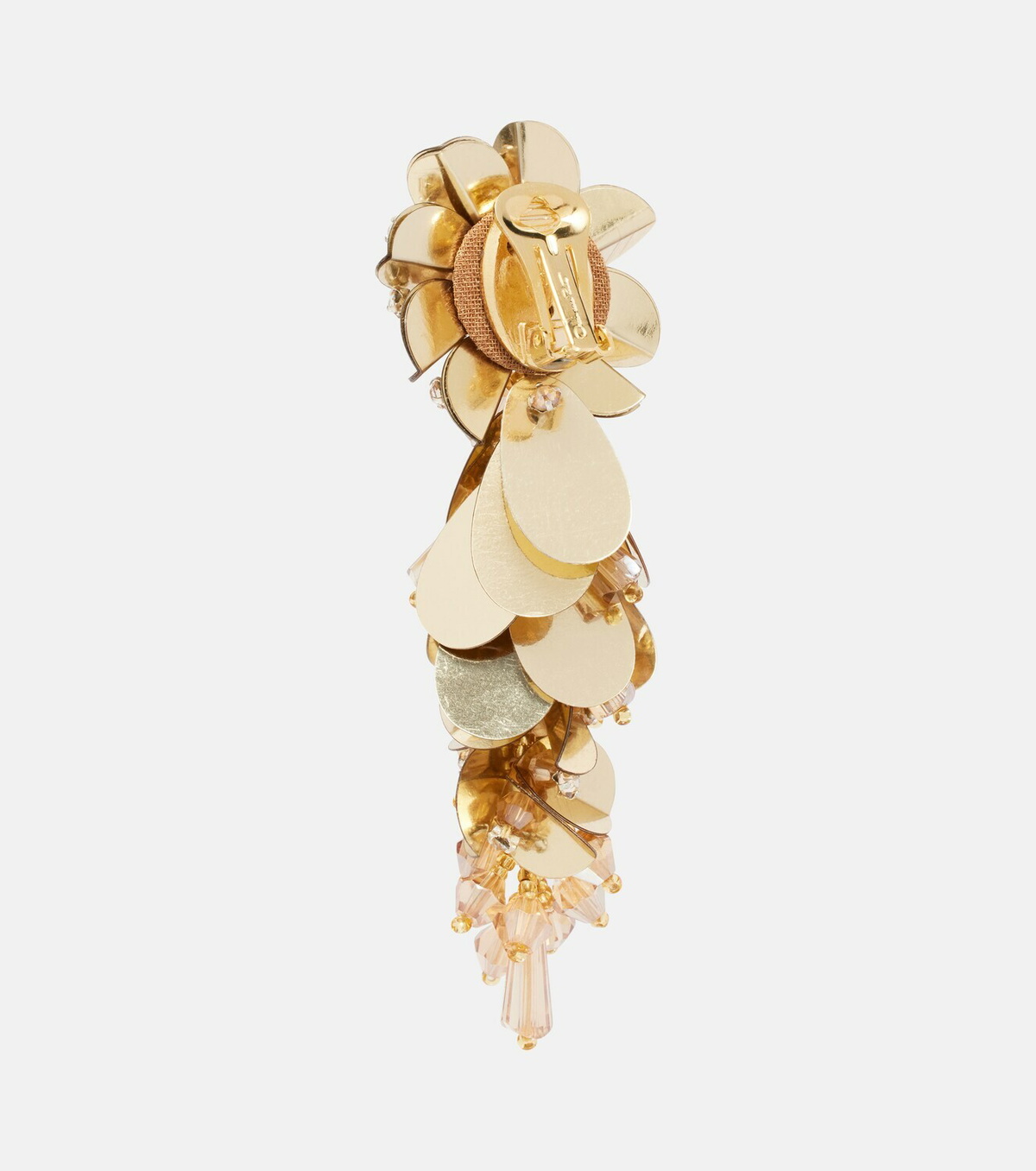 Oscar de la Renta Bouquet embellished drop clip-on earrings
