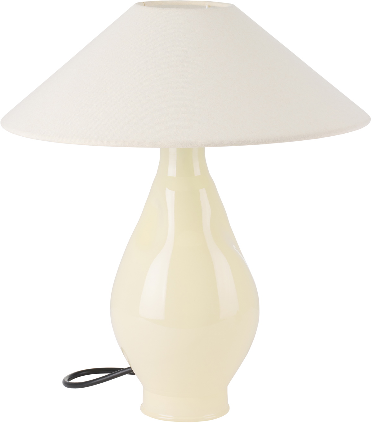 Los Objetos Decorativos Beige Conical Glass Lamp