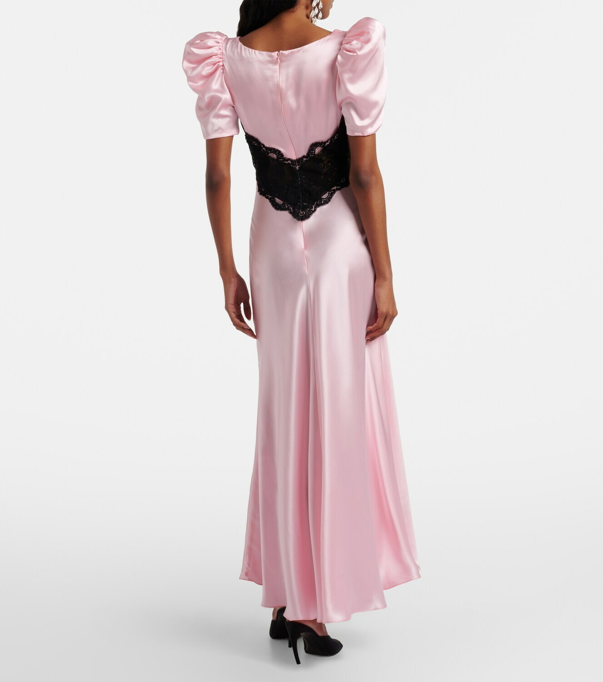 Rodarte Lace-trimmed silk cocktail dress