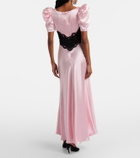 Rodarte Lace-trimmed silk cocktail dress