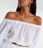 Poupette St Barth Bova broderie anglaise cotton top