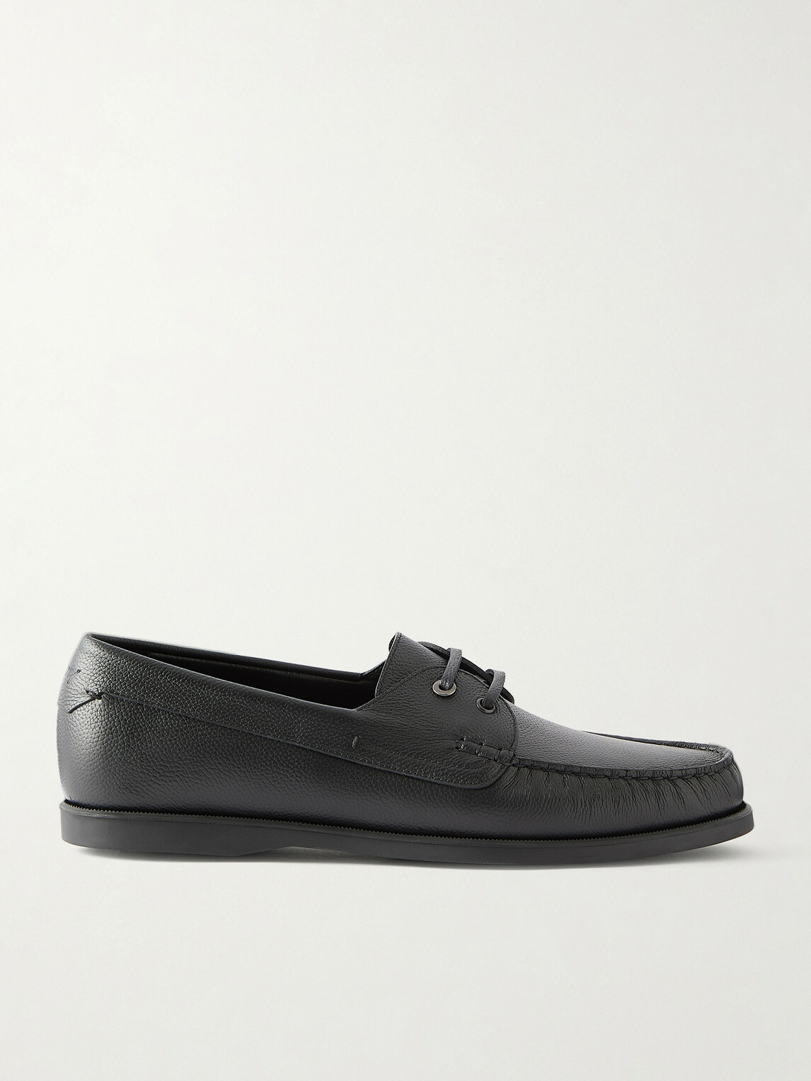 Brioni - Leather Boat Shoes - Black