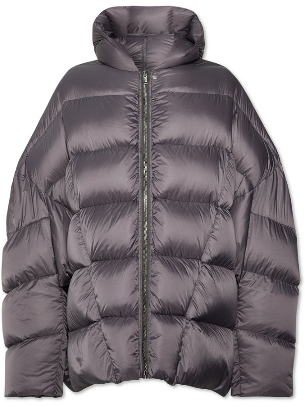 Photo: Rick Owens - Peter Quilted Shell Hooded Down Jacket - Purple