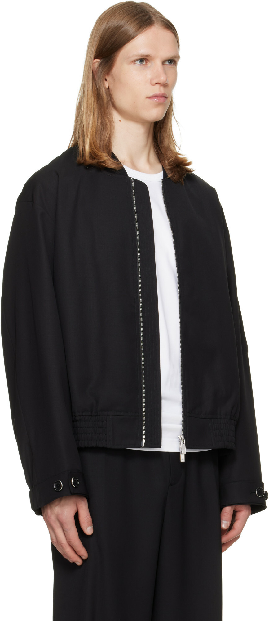Helmut Lang Black Wardrobe Bomber Jacket