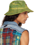 Acne Studios Blue & Yellow Dyed Denim Bucket Hat