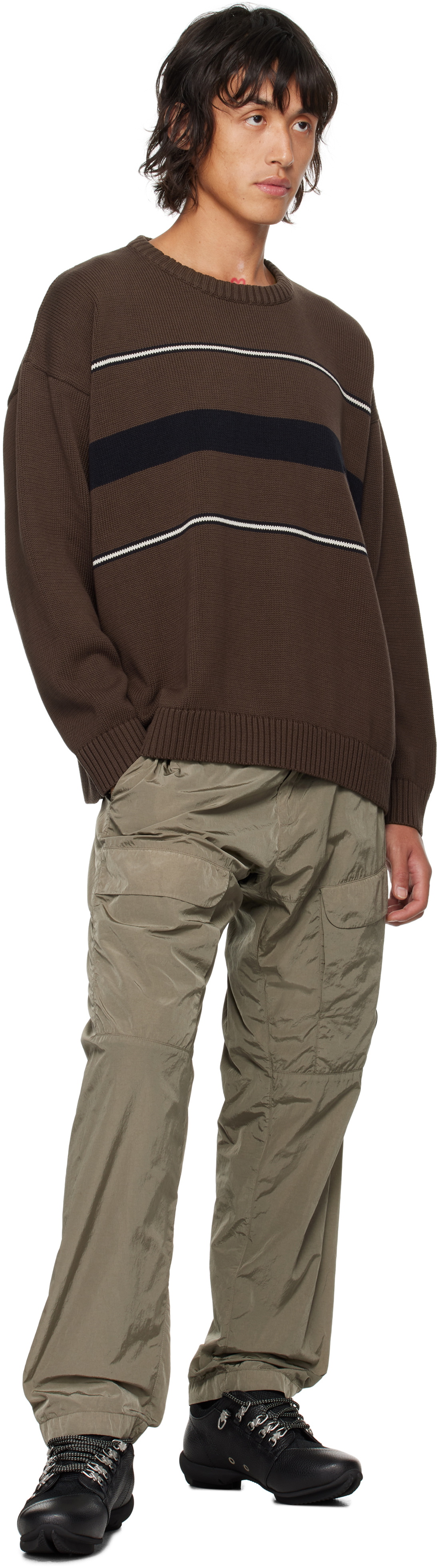 Robyn Lynch Brown Stripes Sweater
