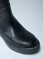 Miu Miu Leather Logo Motif Boots