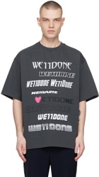 We11done Gray Printed T-Shirt