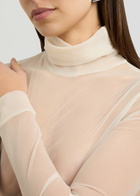 Maison Margiela Sheer Organza Bodysuit Off White