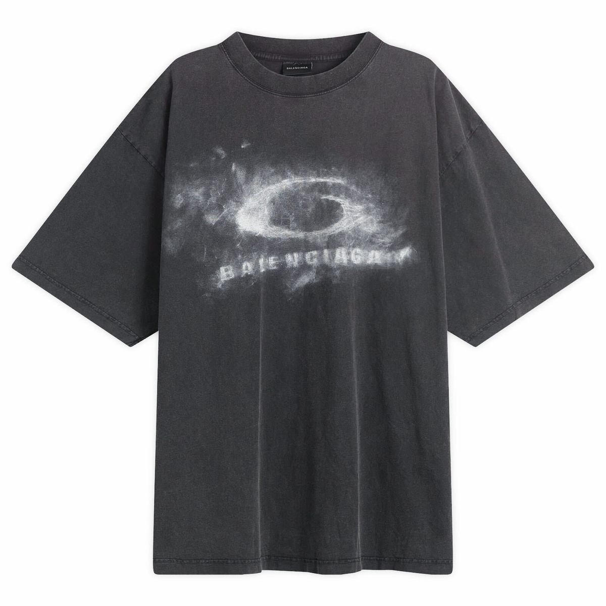 Balenciaga Black 3B Stencil Vintage Jersey Oversized T-shirt