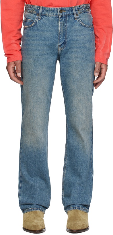 Photo: GUESS USA Blue Embellished Jeans