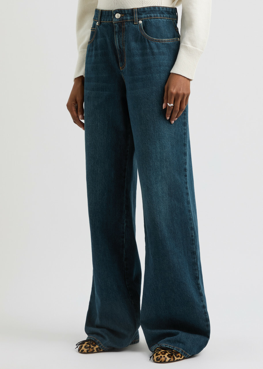 Alexander Mcqueen Wide-leg Denim Jeans