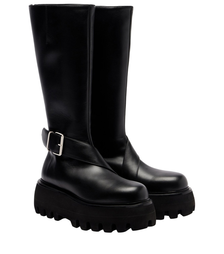 Photo: McQueen Leather knee-high boots