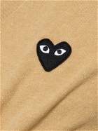 COMME DES GARÇONS PLAY - Play Logo Knit Wool V-neck Sweater