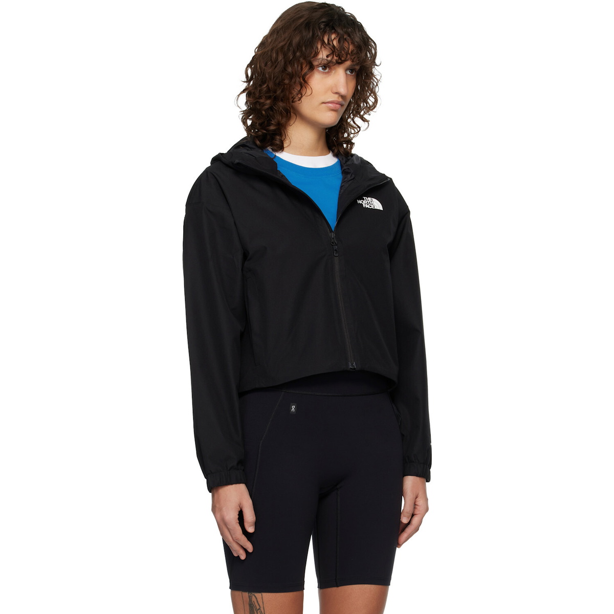 The North Face Black Quest Cropped Waterproof Rain Jacket