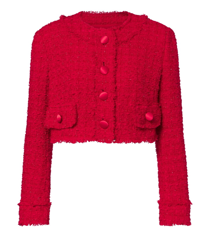 Photo: Dolce&Gabbana Cropped cotton-blend tweed jacket