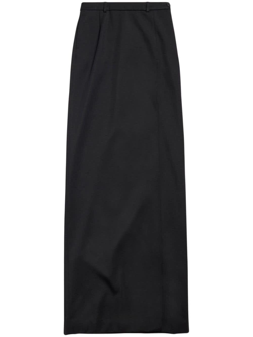 Balenciaga Women's Midi Sack Silk and Wool Dress Grey