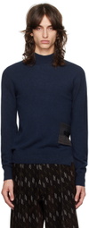HYEIN SEO Navy Military Turtleneck & Gloves Set