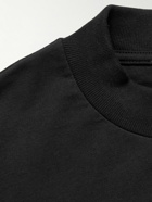 Fear of God - Logo-Flocked Cotton-Jersey T-Shirt - Black