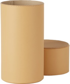 Los Objetos Decorativos Yellow Leather Tube Catchall