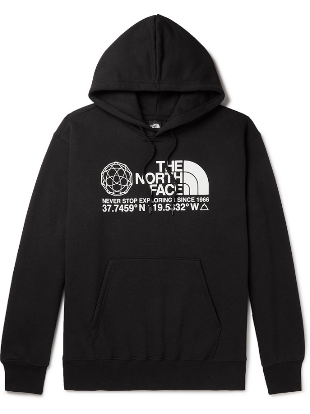 Photo: THE NORTH FACE - Logo-Print Fleece-Back Cotton-Blend Jersey Hoodie - Black - S