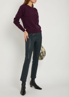 Arma Kamilla Slim-leg Leather Trousers Navy