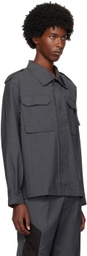 Olly Shinder Gray Wool Overshirt
