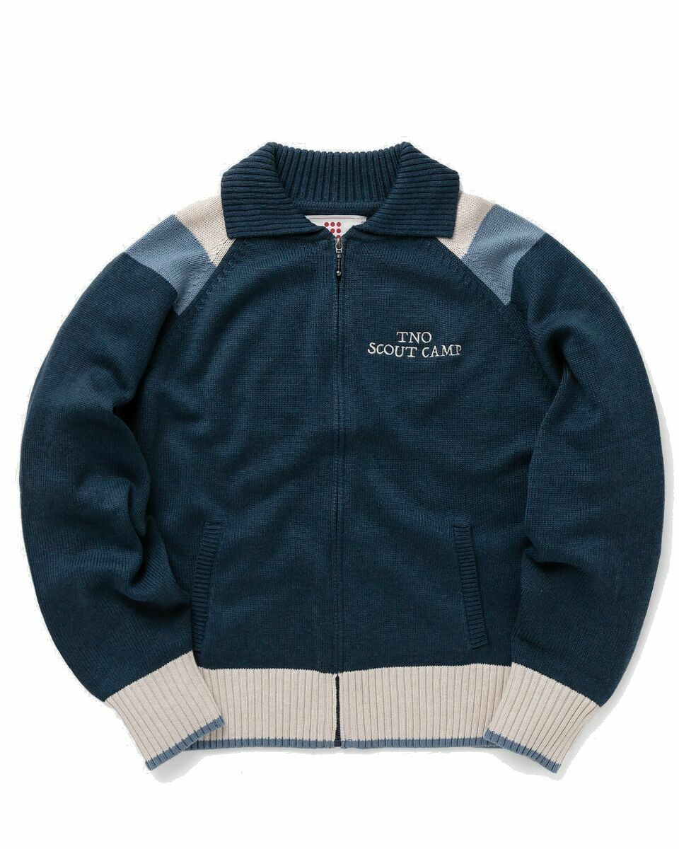 Photo: The New Originals Scout Camp Varsity Zip Up Magical Forest Blue/White - Mens - Zippers & Cardigans