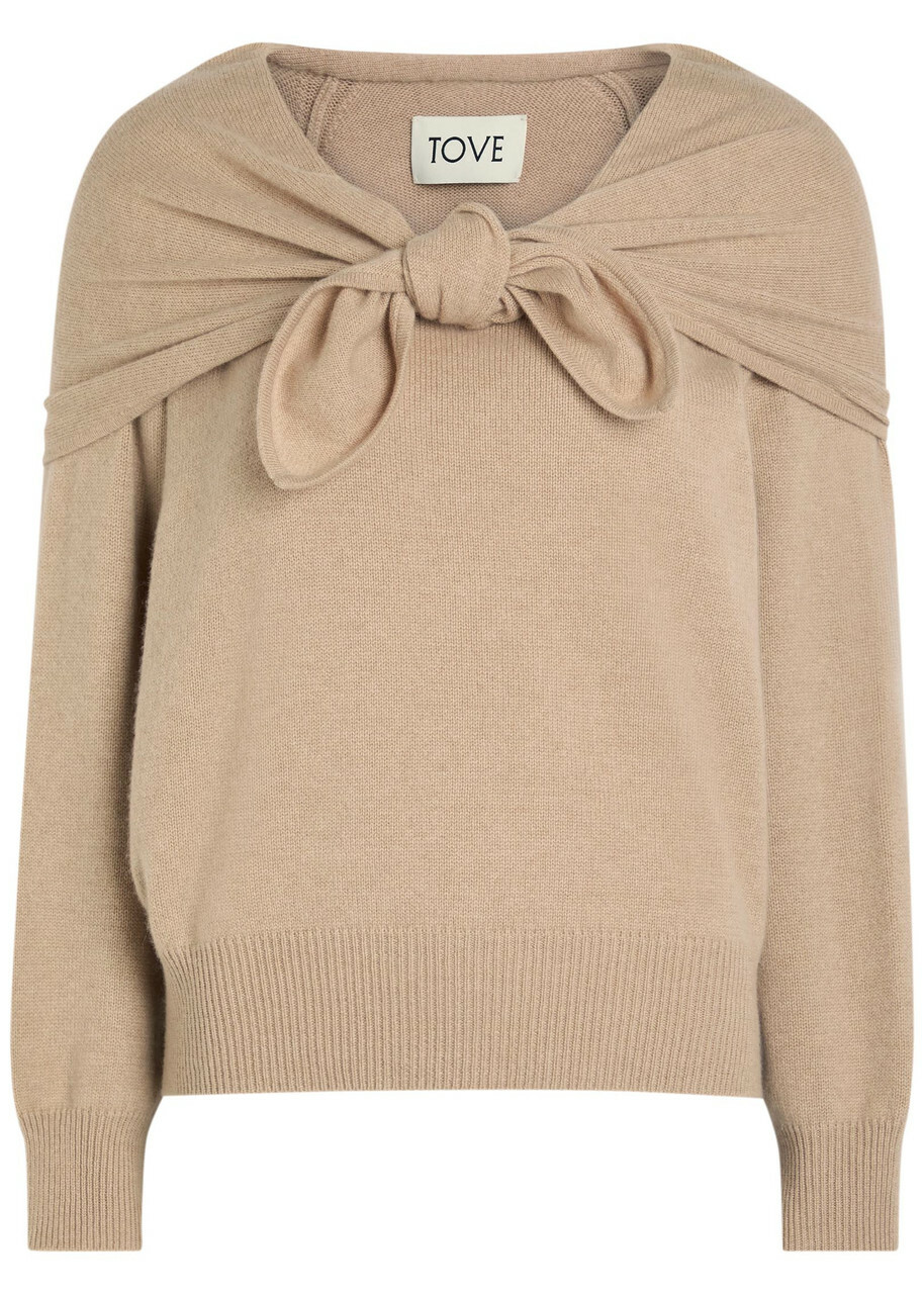 Tove Malia Layered-effect Cashmere Jumper Beige