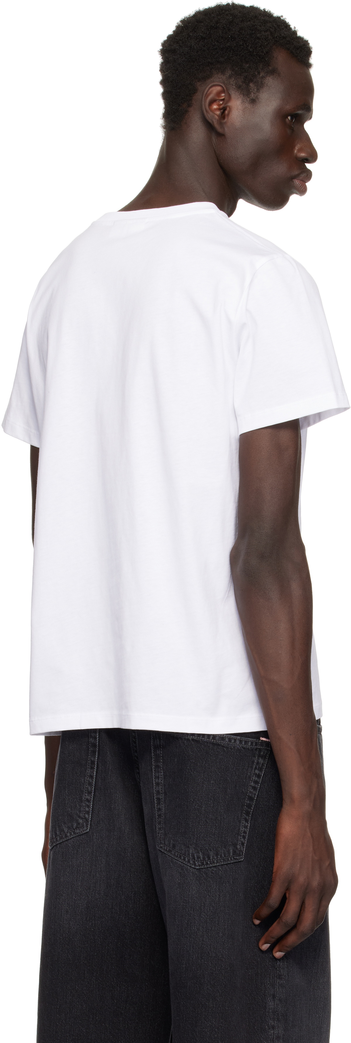 GANNI White Basic Jersey Leopard Relaxed T-shirt