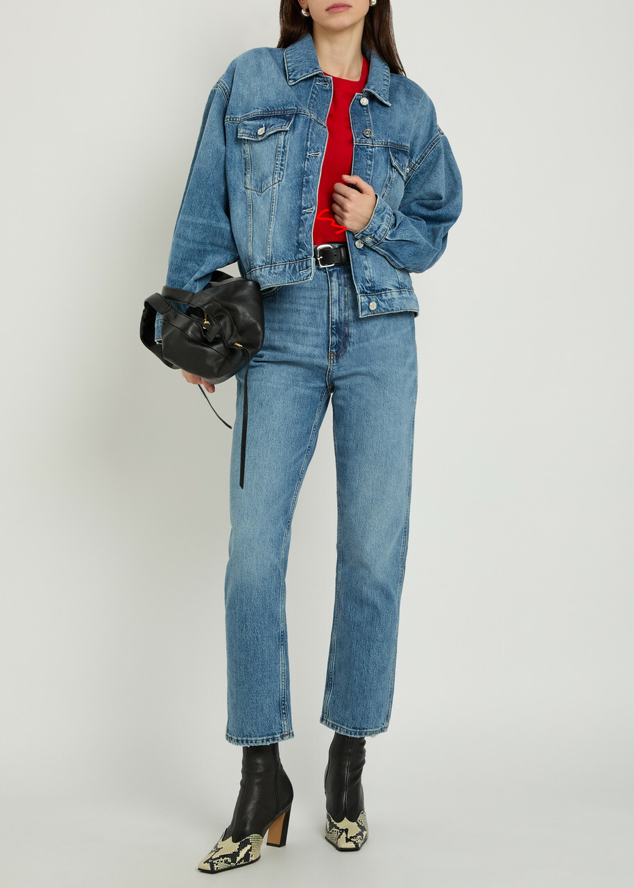 Anine Bing Jane Slim-leg Jeans Blue