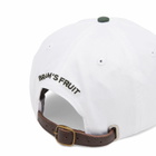 Bram's Fruit Men's Canopy Cap in White/Green Striped 