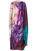 Roksanda Robina Printed Silk Maxi Dress Purple