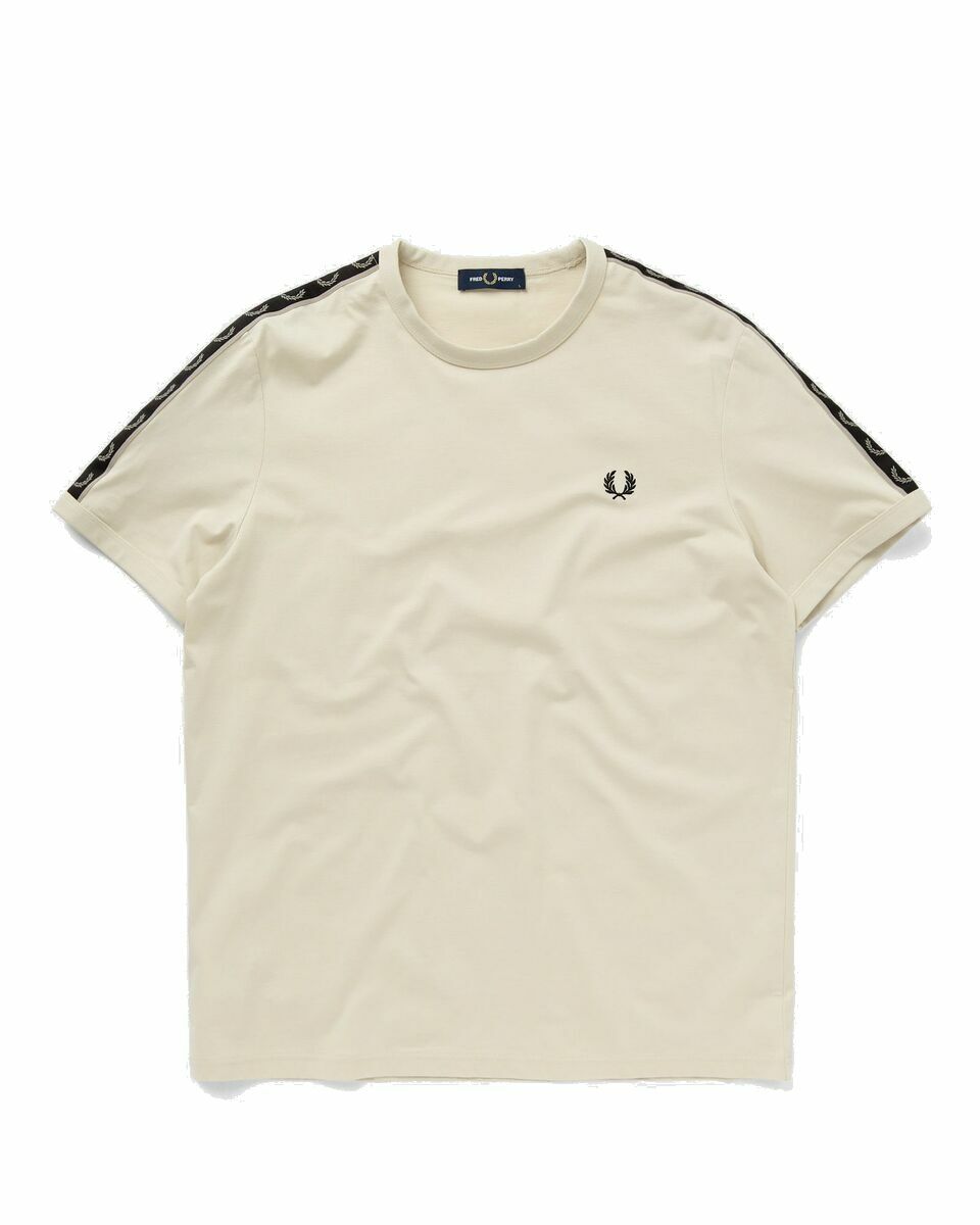 Photo: Fred Perry Contrast Tape Ringer T Shirt White - Mens - Shortsleeves