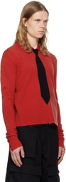 SPENCER BADU Red Knitted Uniform Polo