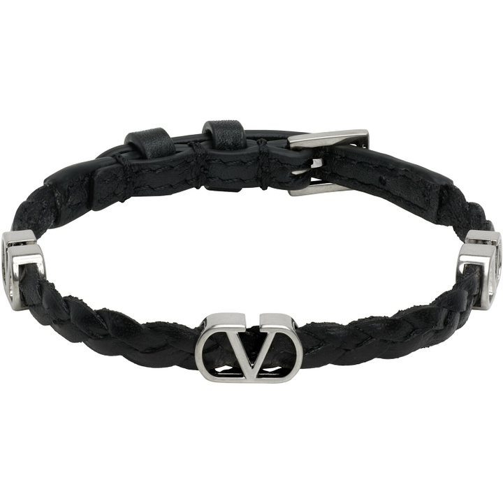 Photo: Valentino Garavani VLogo Signature Braided Calfskin Bracelet