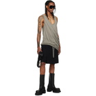 Rick Owens Taupe Tower Draped Pony Tank Top