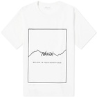 Nanga Men's Dry Mix Frame Logo T-Shirt in White