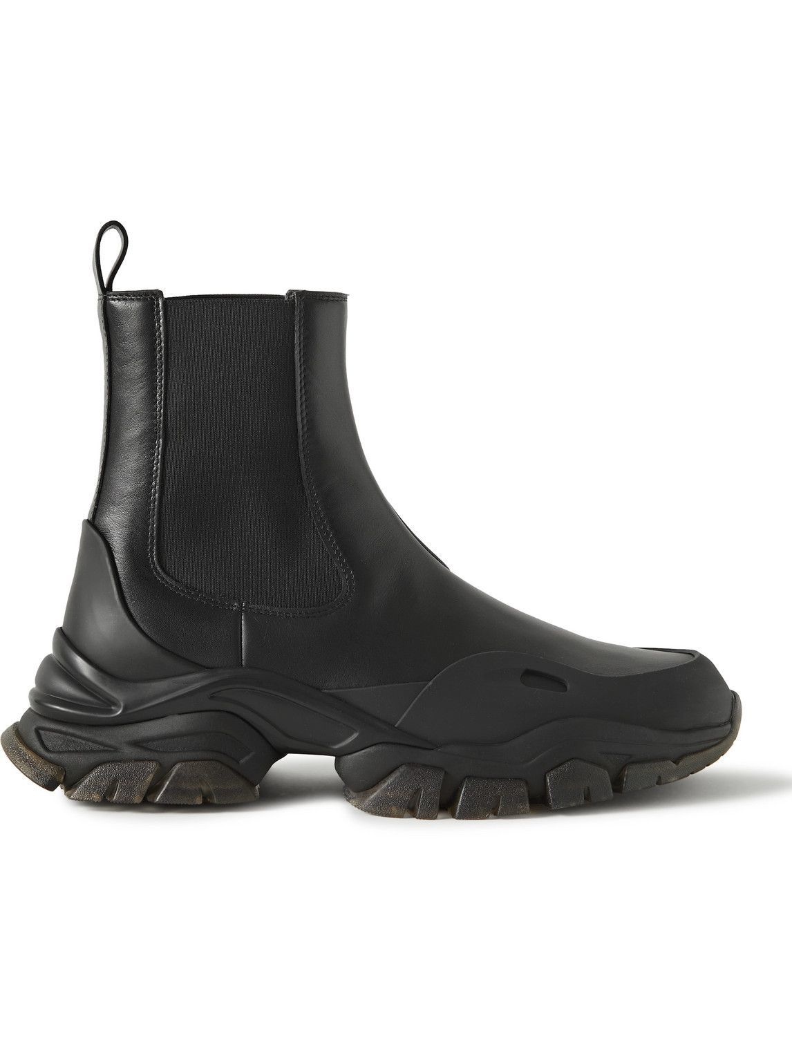 Photo: Moncler Genius - 6 Moncler 1017 ALYX 9SM Ary Rubber-Trimmed Leather Chelsea Boots - Black