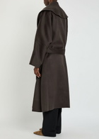 Tove Fenn Belted Wool-blend Coat Brown