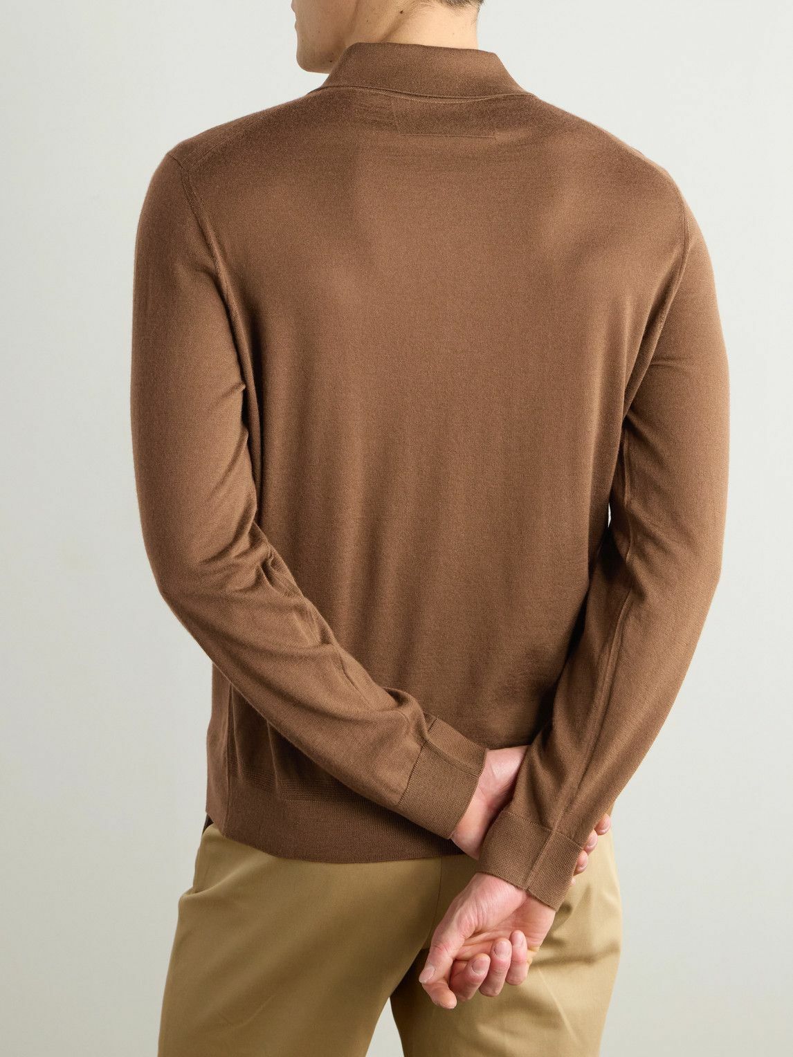Dunhill - Slim-Fit Cashmere Polo Shirt - Brown