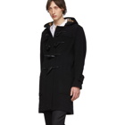 Burberry Black Wool Greenwich Duffle Coat
