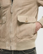 Schott NYC LC Aviator S Jacket Beige Mens Bomber Jacket