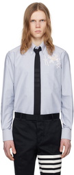 Thom Browne Blue Broderie Shirt