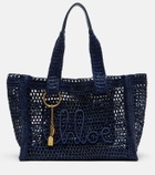 Chloé Summer Banana East-West raffia tote bag