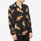 Wacko Maria x Tim Lehi Long Sleeve Type 5 Hawaiian Shirt in Black